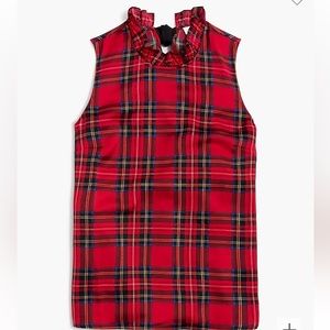 J. Crew Plaid Sleeveless Blouse